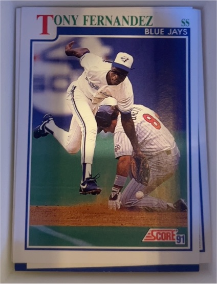 1991 Score #432 Tony Fernandez — front