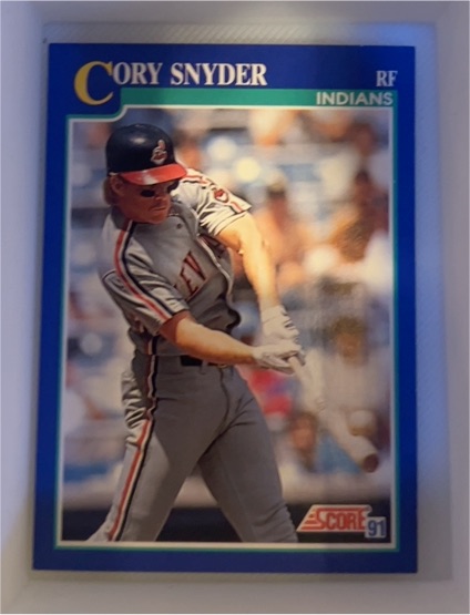 1991 Score #19 Cory Snyder — front