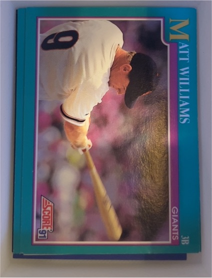 1991 Score #189 Matt Williams — front