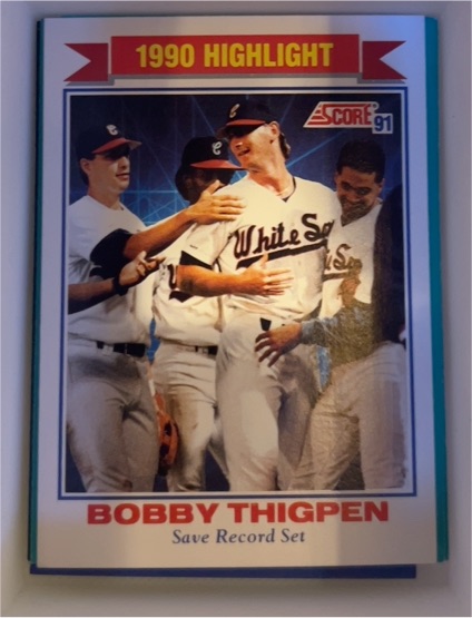 1991 Score #418 Bobby Thigpen Chicago White Sox — front