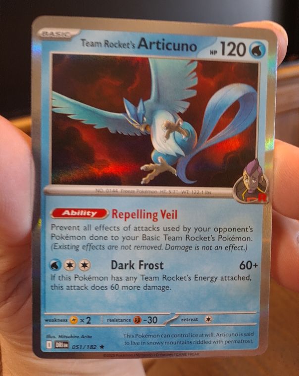 2025 Pokémon TCG Destined Rivals #051 Team Rocket's Articuno — front