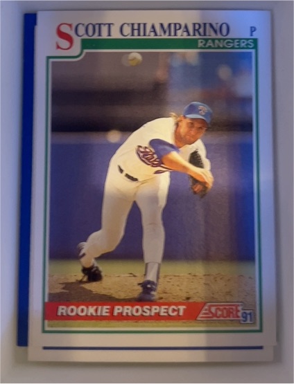1991 Score Rookie Prospect Scott Chiamparino — front