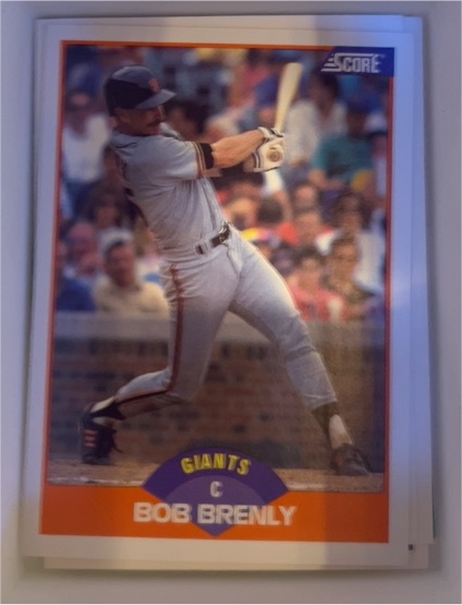 1989 Score #395 Bob Brenly — front