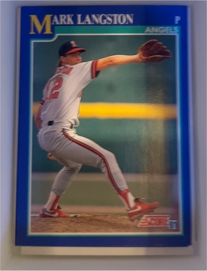 1991 Score #21 Mark Langston California Angels — front