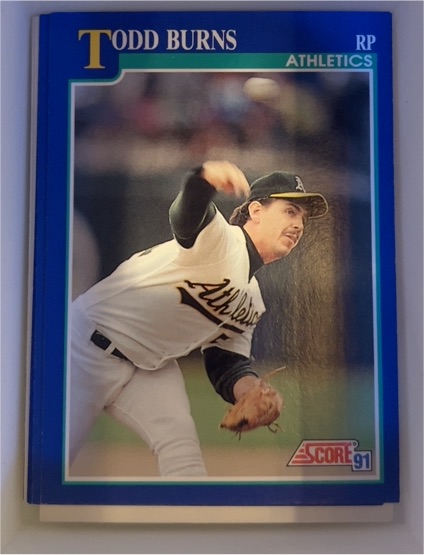 1991 Score #RP Todd Burns — front