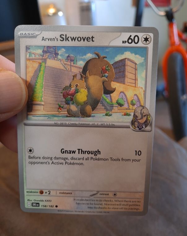 2025 Pokémon Scarlet & Violet Destined Rivals #158 Arven's Skwovet — front
