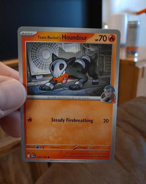 2025 Pokémon TCG Destined Rivals #037 Team Rocket's Houndour — front