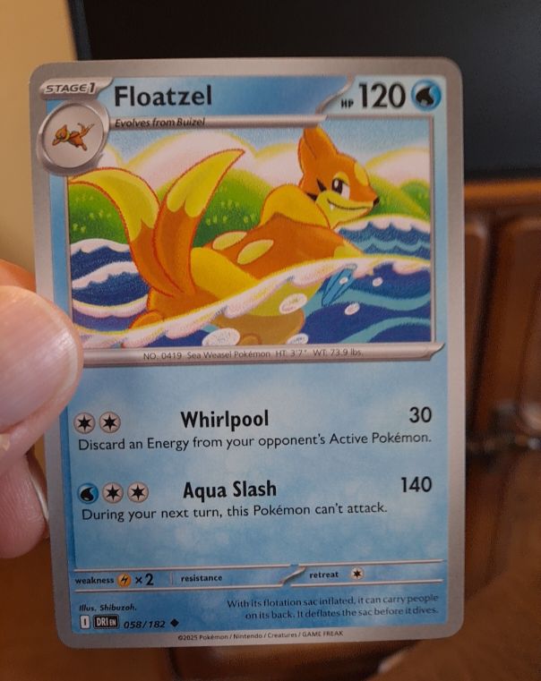 2025 Pokémon Destined Rivals #058 Floatzel — front