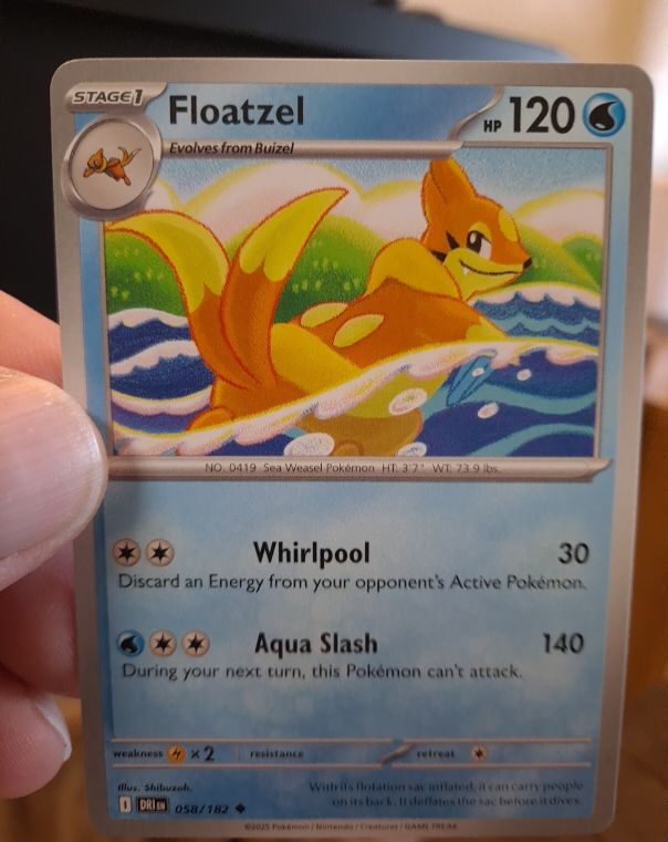 2023 Pokemon SV10: Destined Rivals #058 Floatzel — front