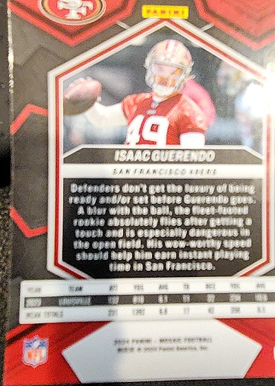2024 Panini Mosaic #388 Isaac Guerendo — back
