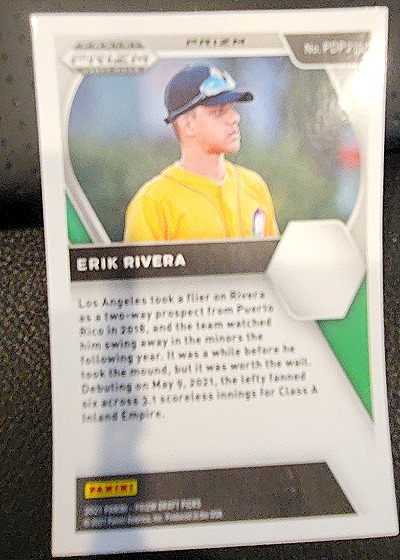 2022 Panini Prizm #PDP-17 Erik Rivera — back