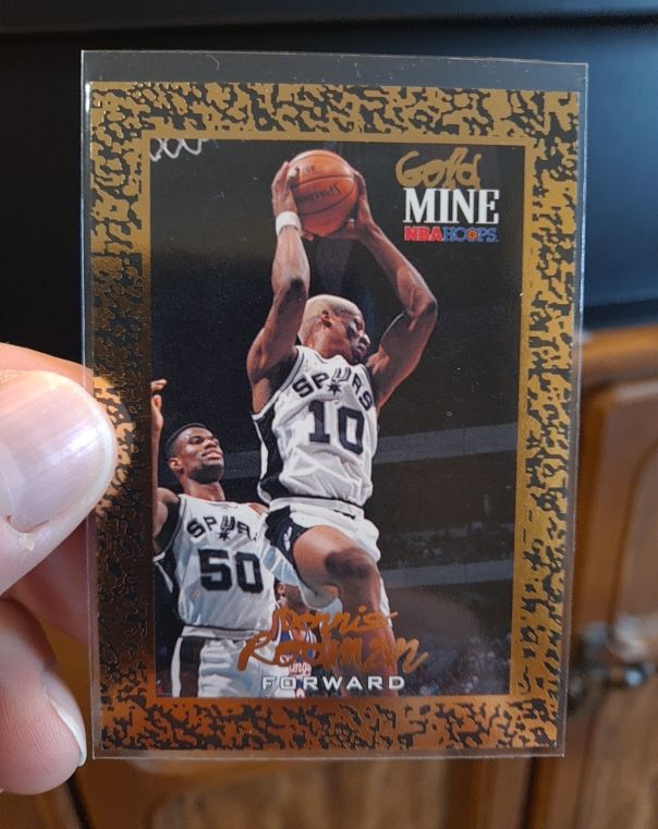 1994-95 NBA Hoops #448 Dennis Rodman Gold Mine — front