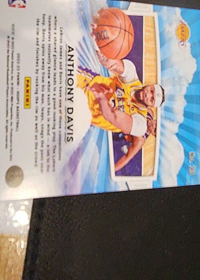 2022-23 Panini NBA Hoops #23 Anthony Davis Skyview — back