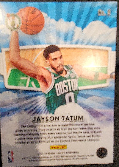 2022-23 Panini NBA Hoops #9 Jayson Tatum Skyview — back