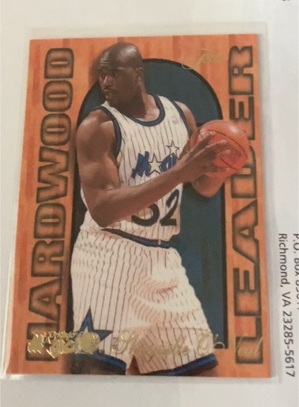 1995-96 Fleer Flair Hardwood Leaders #19 Shaquille O'Neal — front