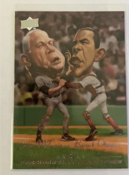 2008 Upper Deck Presidential Predictors #PP-11 John McCain vs. Barack Obama — front