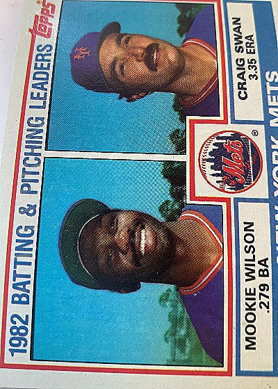1983 Topps #621 Mets Team Leaders Checklist Mookie Wilson/Craig Swan — front
