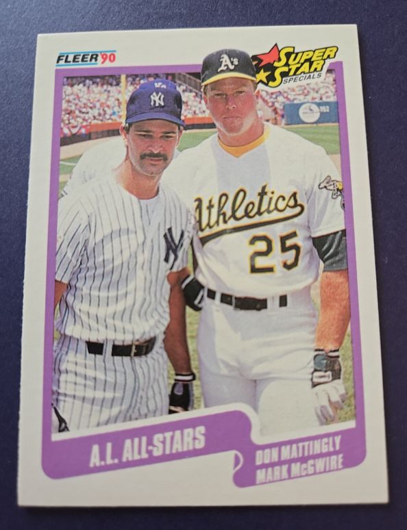 1990 Fleer #638 Don Mattingly / Mark McGwire — front