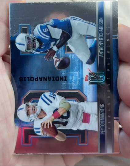 2024 Topps Signature Class #PP-1 Peyton Manning / Anthony Richardson Paramount Pairings — front