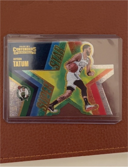 2020-21 Panini Contenders #2 Jayson Tatum Superstar Die-Cut — front