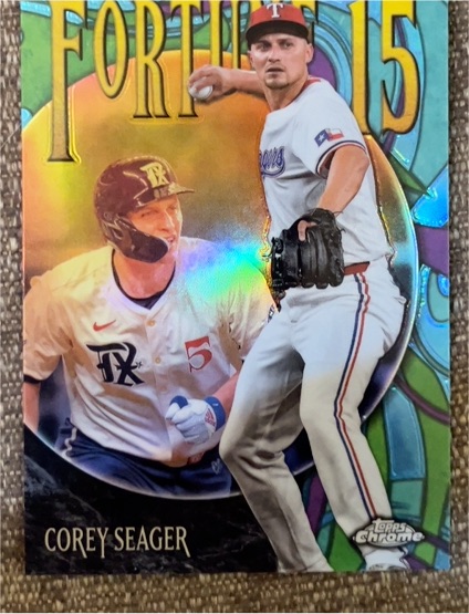 2025 Topps Chrome Fortune 15 #F15-15 Corey Seager — front