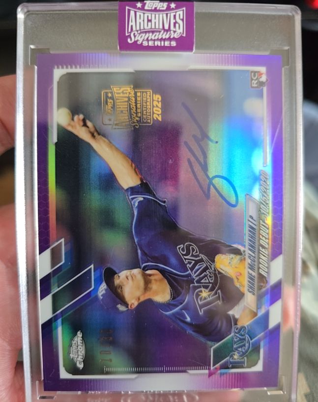 2021 Topps Chrome Update #USC85 Shane McClanahan Purple Refractor Rookie Debut — front