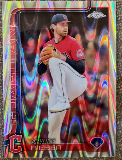2025 Topps Chrome #13 Shane Bieber — front