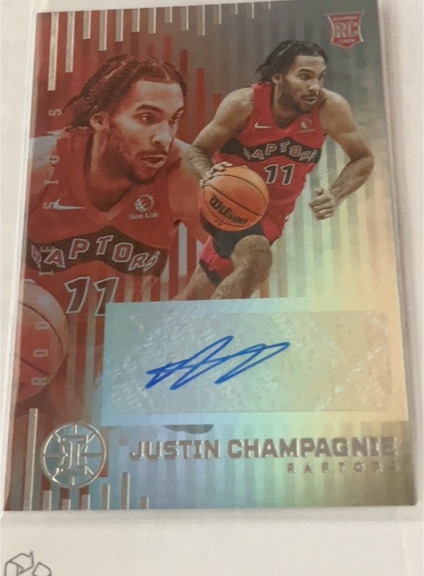 2021-22 Panini Illusions Rookie Signs #RS-JCZ Justin Champagnie — front