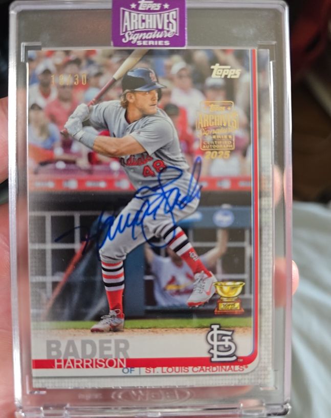 2025 Topps Archives Signature Series #48 Harrison Bader — front