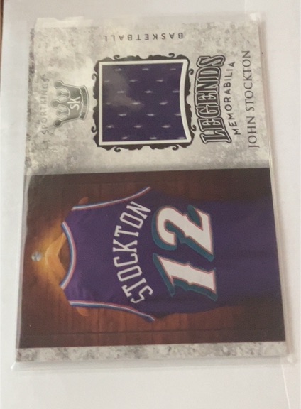 2018 Sportkings Legends Memorabilia #LSM-14 John Stockton — front