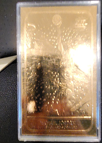 Gold Bar Card — back