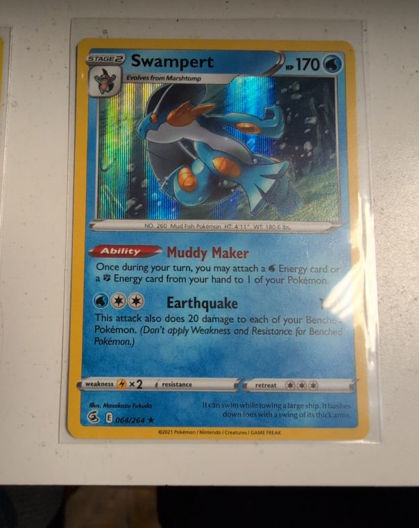 2021 Pokémon Fusion Strike #064 Swampert — front