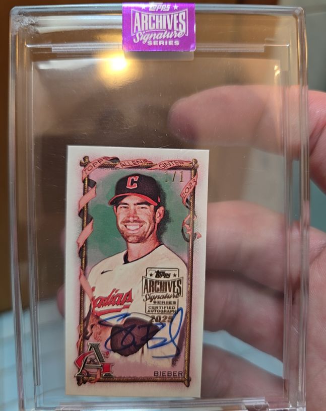 2023 Topps Allen & Ginter Mini Shane Bieber — front