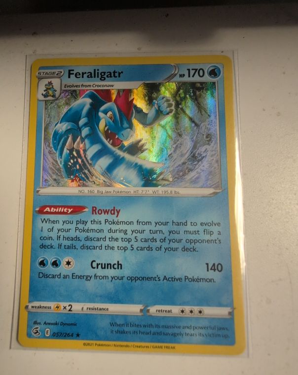 2021 Pokémon Fusion Strike #057 Feraligatr — front