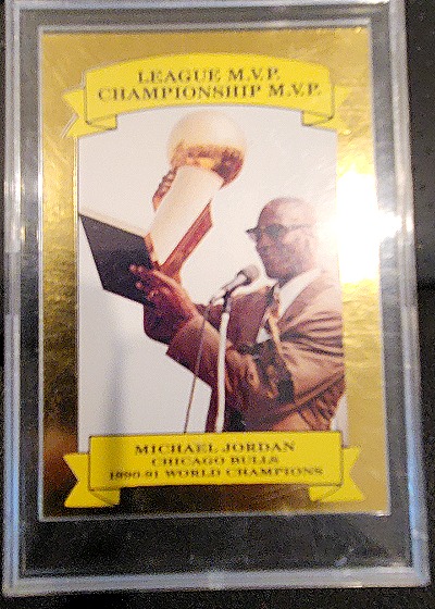 1991/92 Aamer Sports Michael Jordan League MVP + Championship MVP #08017 — front