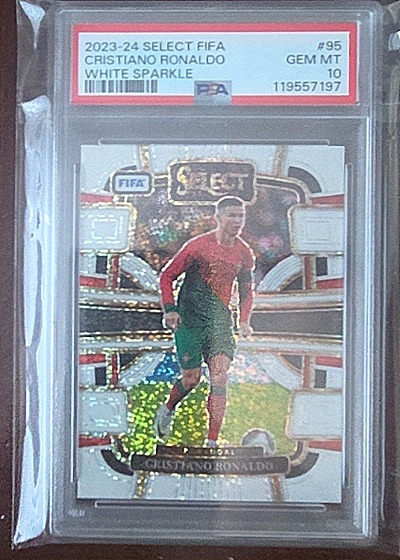 2023-24 Panini Select FIFA #95 Cristiano Ronaldo White Sparkle — front