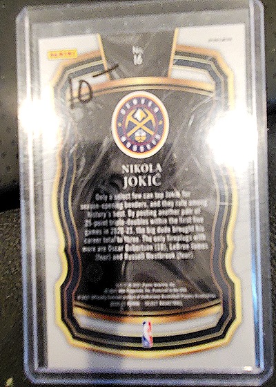2020-21 Panini Select #16 Nikola Jokic — back