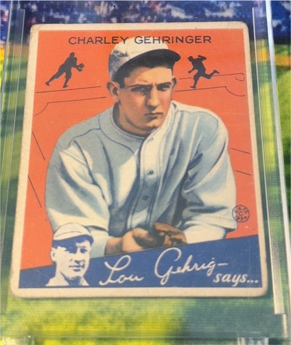 1934 Goudey #23 Charley Gehringer — front