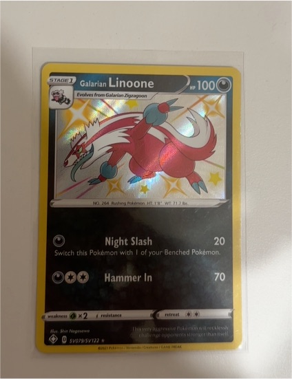 2021 Pokémon Shining Fates #SV079 Galarian Linoone — front