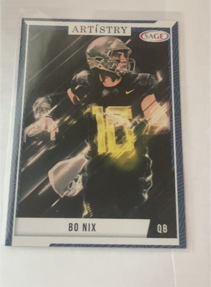 2024 Sage Artistry #4 Bo Nix — front