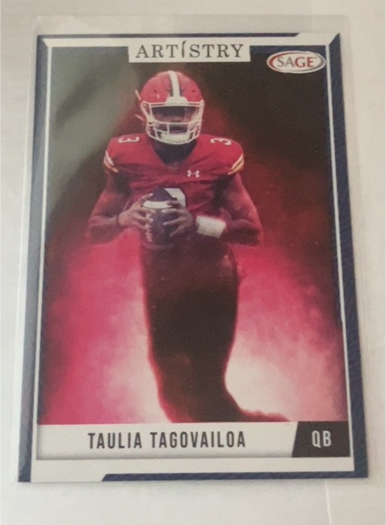 2024 Sage Artistry Football #39 Taulia Tagovailoa — front