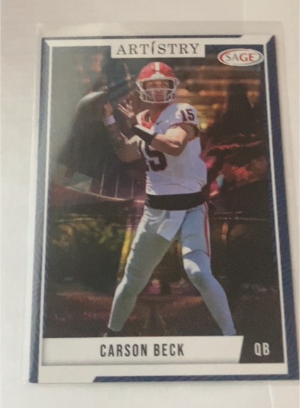 2024 SAGE Artistry #11 Carson Beck — front