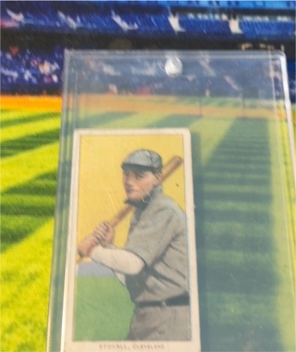 1909 T206 Sweet Caporal 460 George Stovall Batting Cleveland Naps — front
