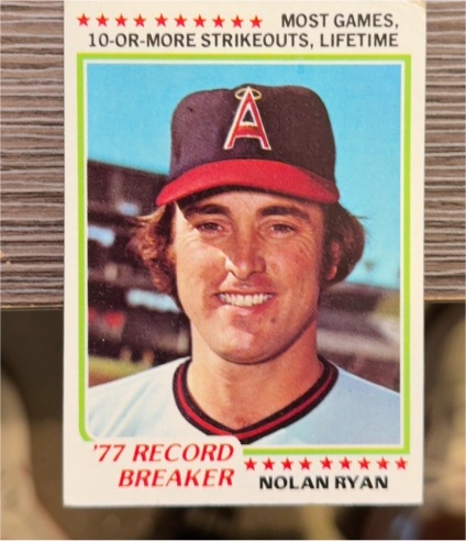 1978 Topps #6 Nolan Ryan '77 Record Breaker — front