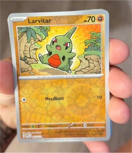 2025 Pokémon Scarlet & Violet Prismatic Evolutions #047 Larvitar — front
