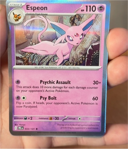 2024 Pokemon Prismatic Evolutions #033 Espeon — front