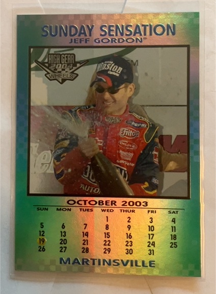 2004 Wheels High Gear Sunday Sensation #SS9 Jeff Gordon — front