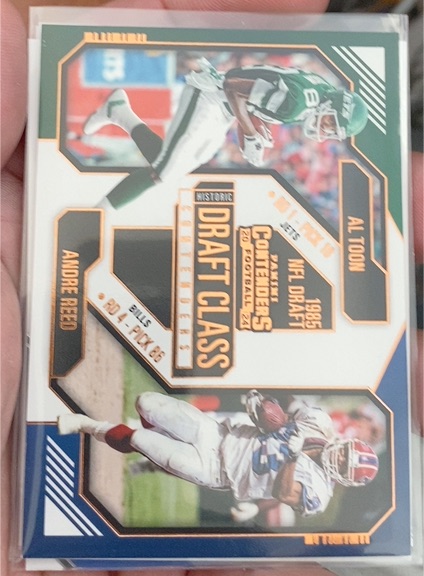 2024 Panini Contenders #8 Al Toon & Andre Reed Historic Draft Class Red — front