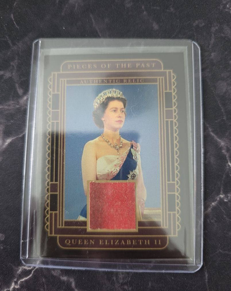 2025 Super Products Pieces of the Past One Time Series 1 #25 Queen Elizabeth II Authentic Relic — front