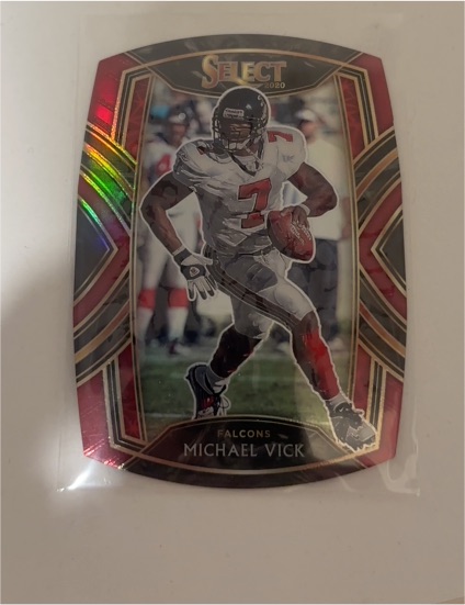 2020 Panini Select Club Level Maroon Prizm Die-Cut Michael Vick #217 — front